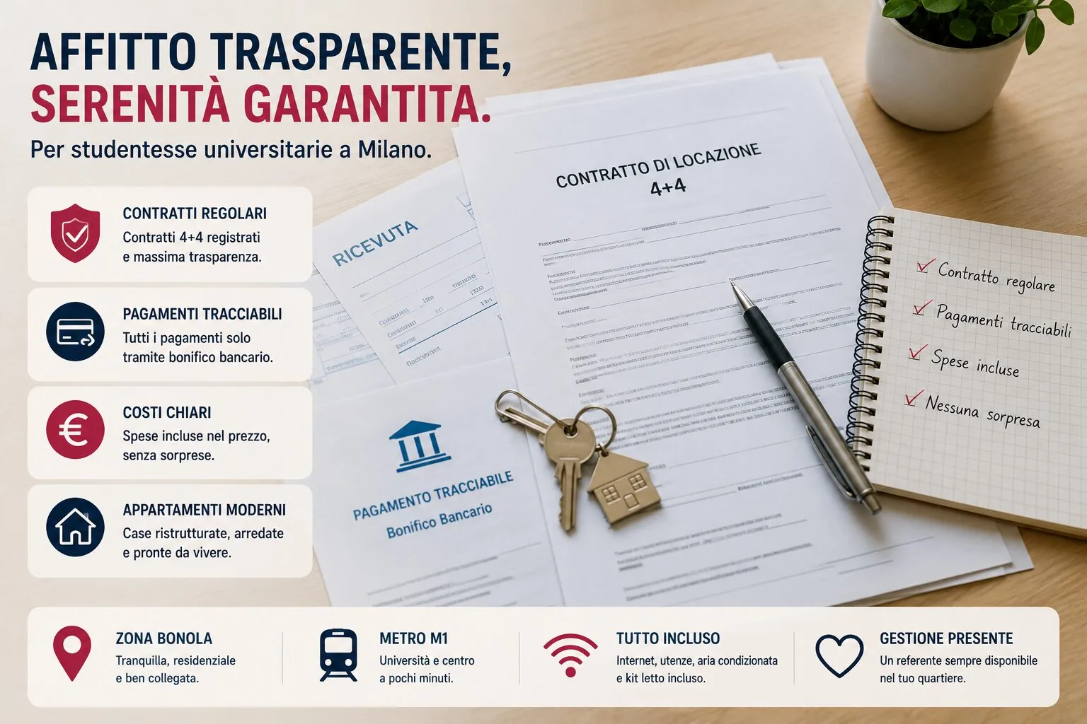 Perché un affitto trasparente è importante per una studentessa universitaria a Milano